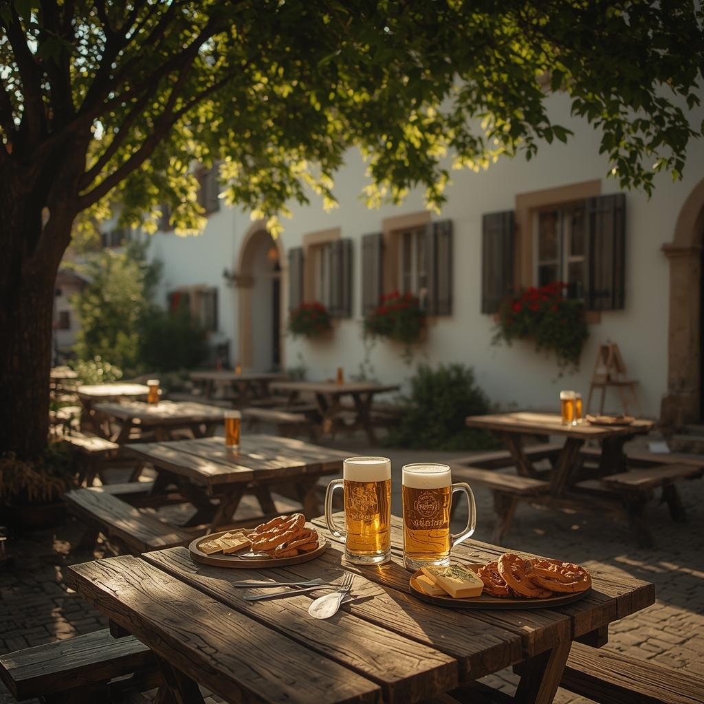 Brauereien, Biergärten und regionale Getränke